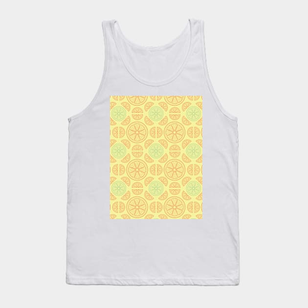 Citrus Splash Seamless Surface Pattern Design Tank Top by zarya_kiqo